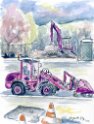 Bagger in Pink