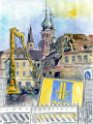 Wuerzburg Abbruchbaustelle Hof Emeringen